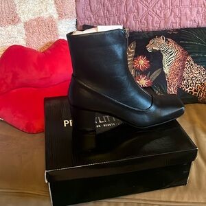 Square Tie Zip Booties